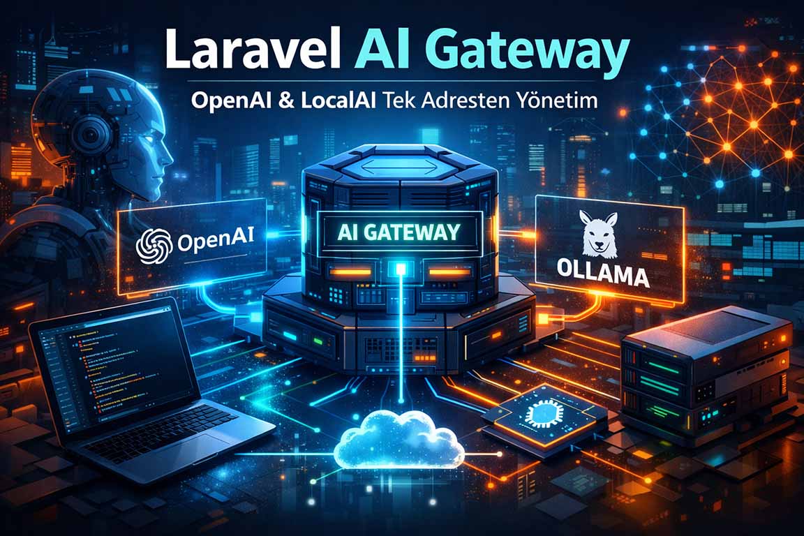 Laravel ile AI Gateway Kurulumu: OpenAI + Ollama (Local AI) Tek Adresten Yönetim