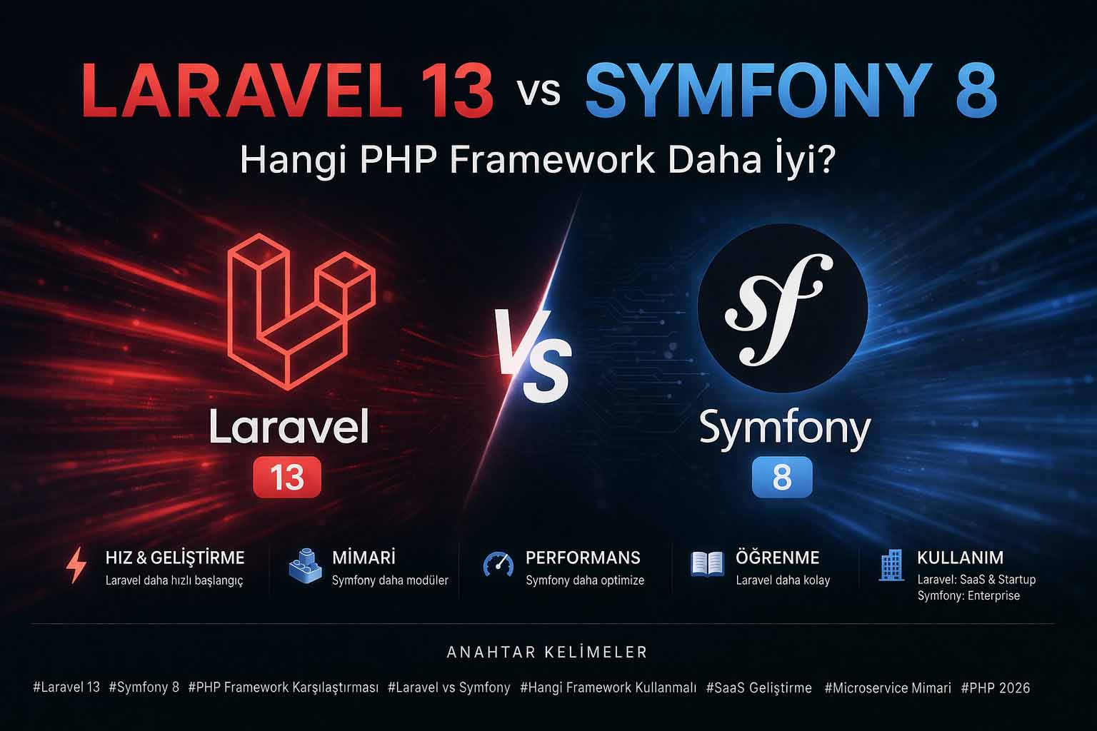 Laravel 13 vs Symfony 8: Hangi PHP Framework Daha İyi?
